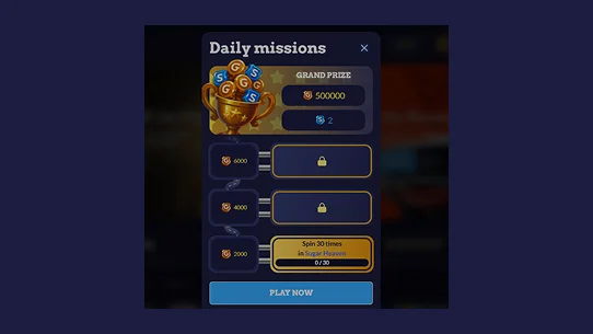 Daily Missions Popup With Grand Prize Rewards Screen daily missions popup with grand prize rewards