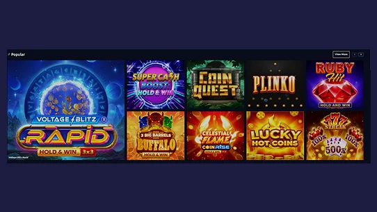 Popular Sweepstakes Casino Games Screen popular sweepstakes casino games